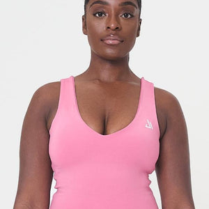 Sculpt Pink Crop Vest Top