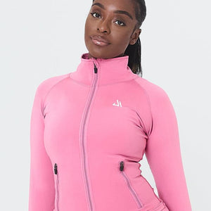 Sculpt Pink Crop Zip-Up Jacket